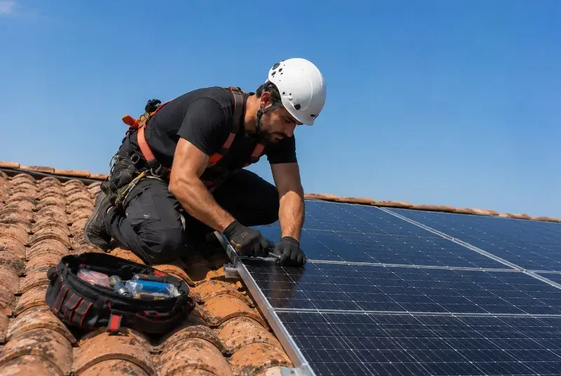 Maintenance et monitoring de panneaux solaires à Chaponnay